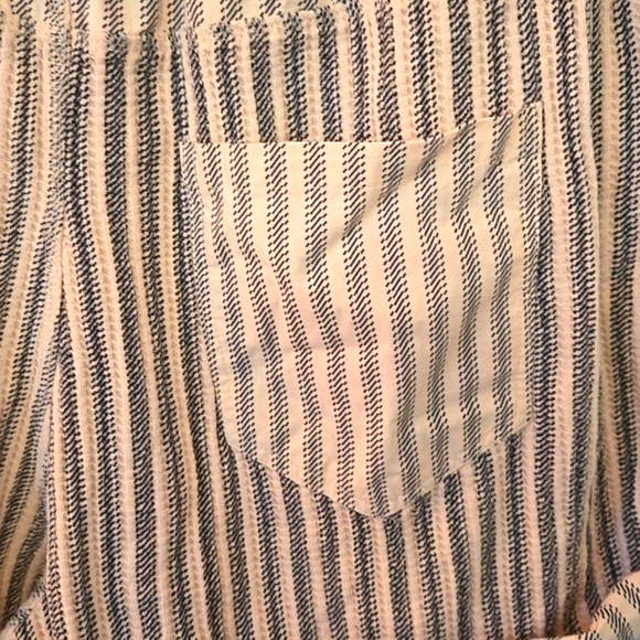 FP ONE Harriet Striped Shorts Sz Large Cuffs Pockets Boho Chic - Picture 8 of 15